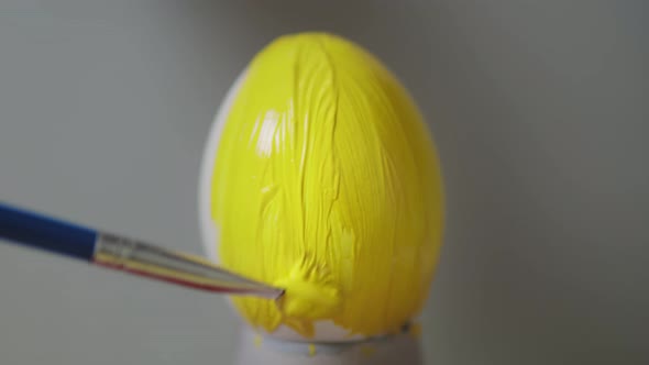 Yellow colored easter egg
