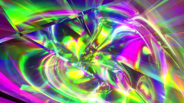 The Light Passes Through the Facets of a Slowly Rotating Diamond alt