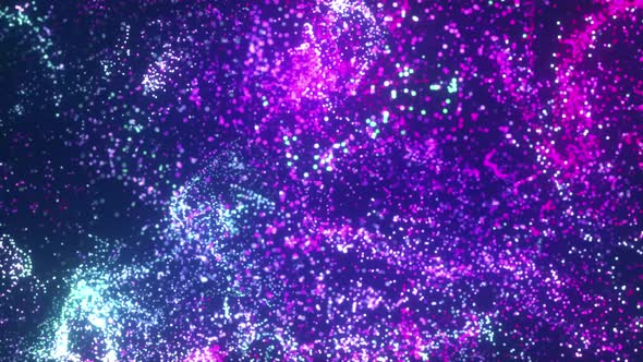 Purple Glow Fluid Particles