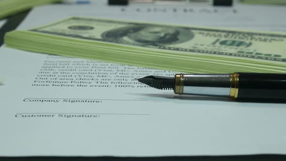 Contract And Financial Investments In Dollars alt