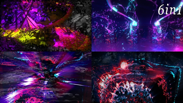Neon Liquid - VJ Loop Pack (6in1) alt