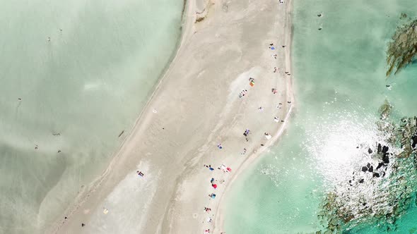Aerial view of Elafonisi beach. alt
