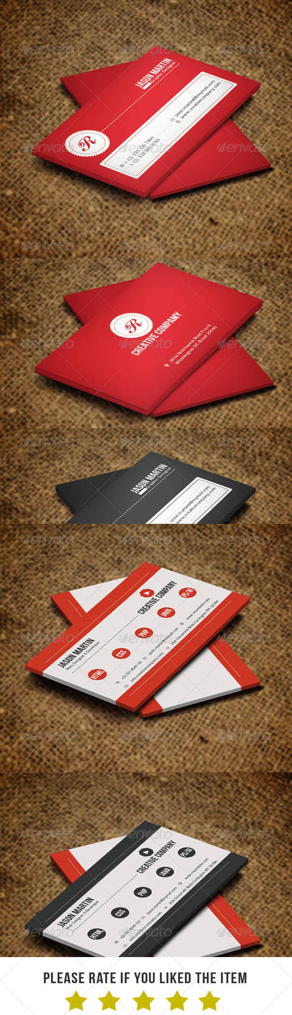 Corporate Business Card Bundle V4 - Corporate Business Cards
