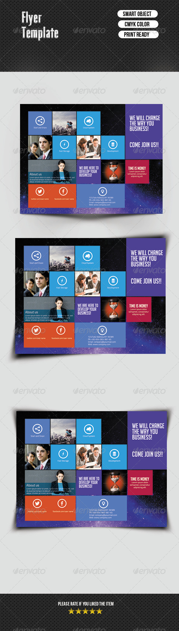 Metro Style Flyer Template - Corporate Flyers
