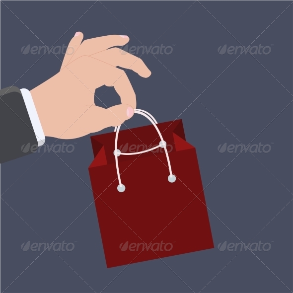 Flat Icons on Sample Background - Retail Commercial / Shopping