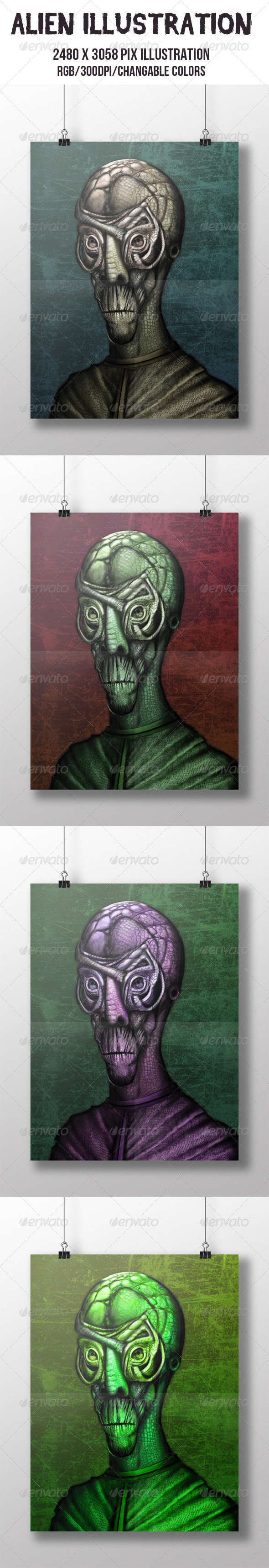 Alien Illustration - Illustrations Graphics