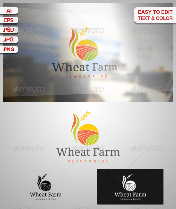 Wheat Farm - Nature Logo Templates