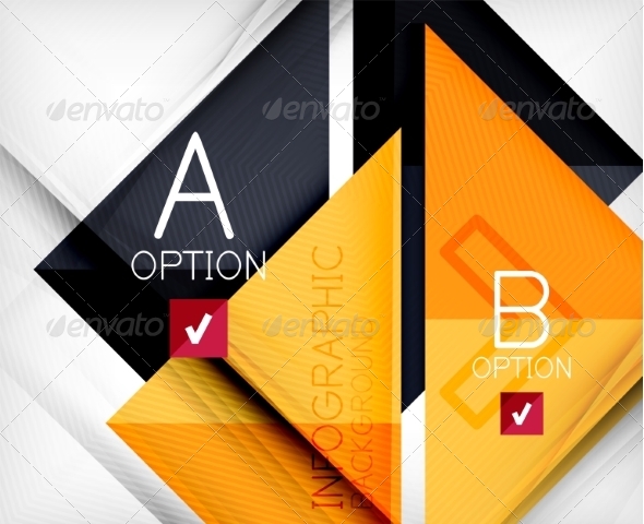 Triangle Geometric Shape Infographic Background - Backgrounds Decorative