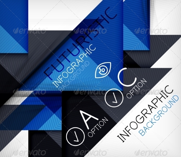 Triangle Geometric Shape Infographic Background - Backgrounds Decorative