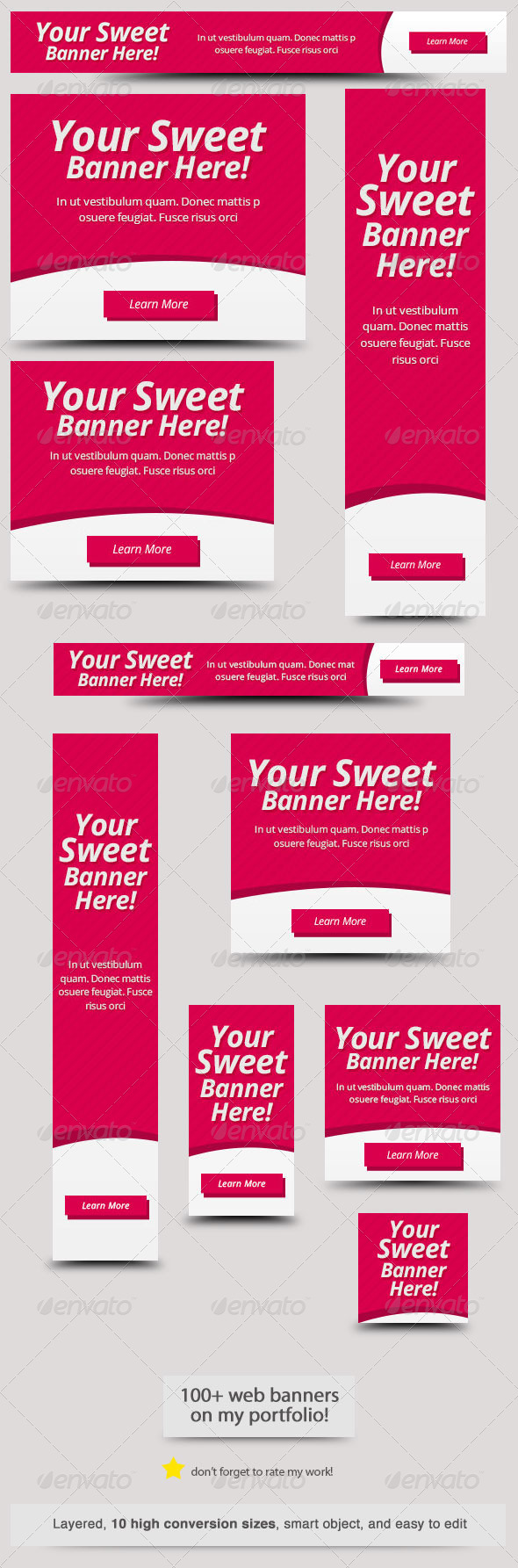 Sweet Web Banner Design - Banners & Ads Web Elements