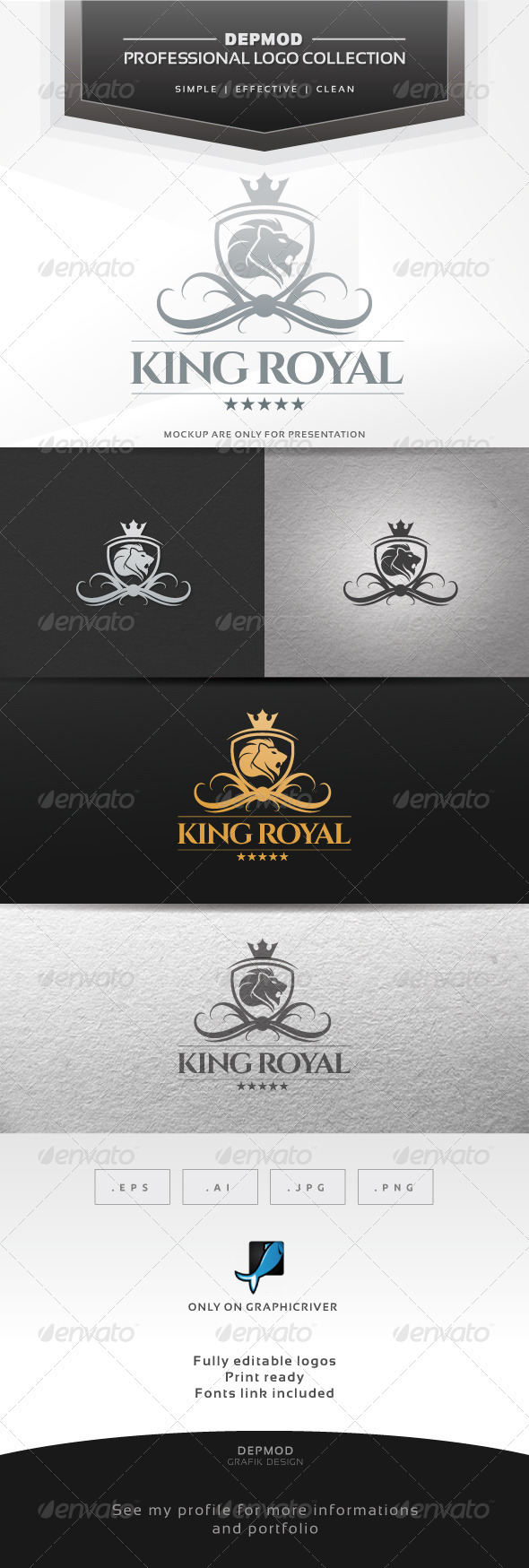 King Royal V.02 Logo - Crests Logo Templates