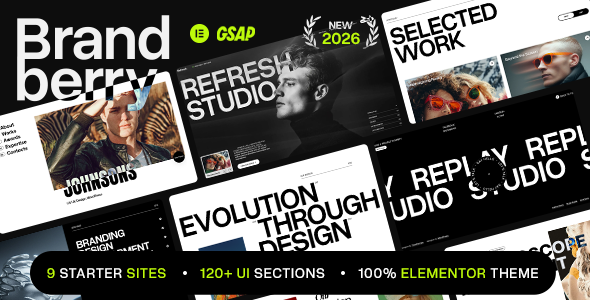 Brandberry – Creative Elementor WordPress Theme