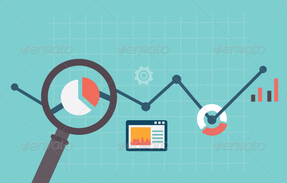 Flat Illustration of Analytics Information - Business Conceptual