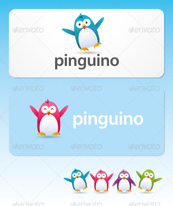 Pinguino - Mascot Logo - Animals Logo Templates