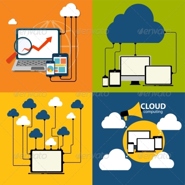 Cloud Computing Concept on Different Devices - Computers Technology