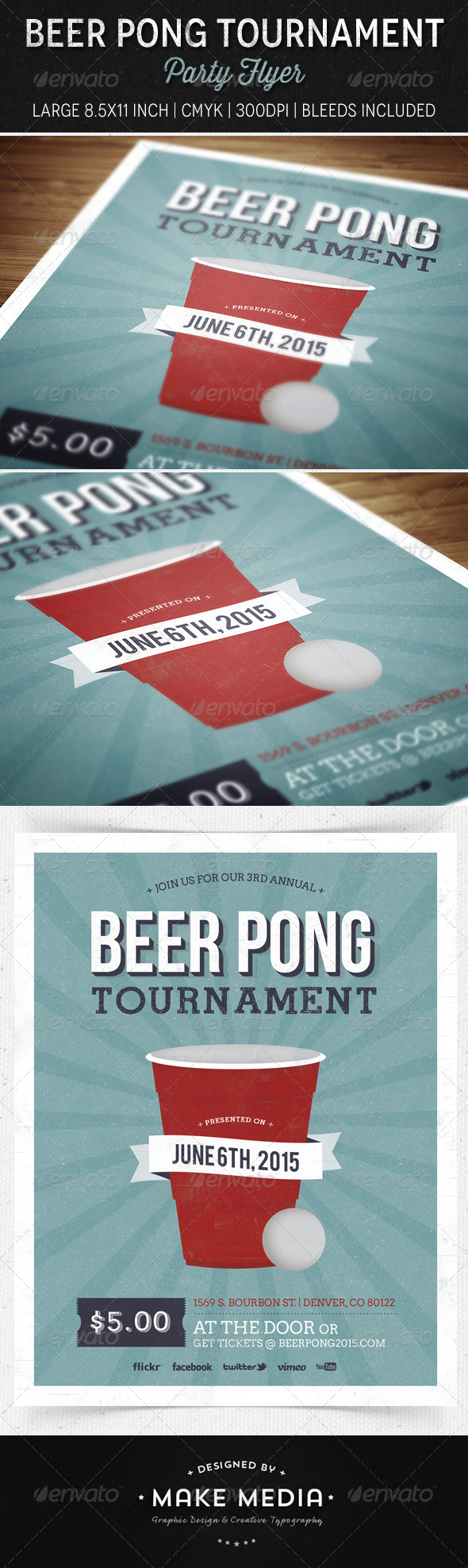 Beer Pong Party Flyer - Miscellaneous Events