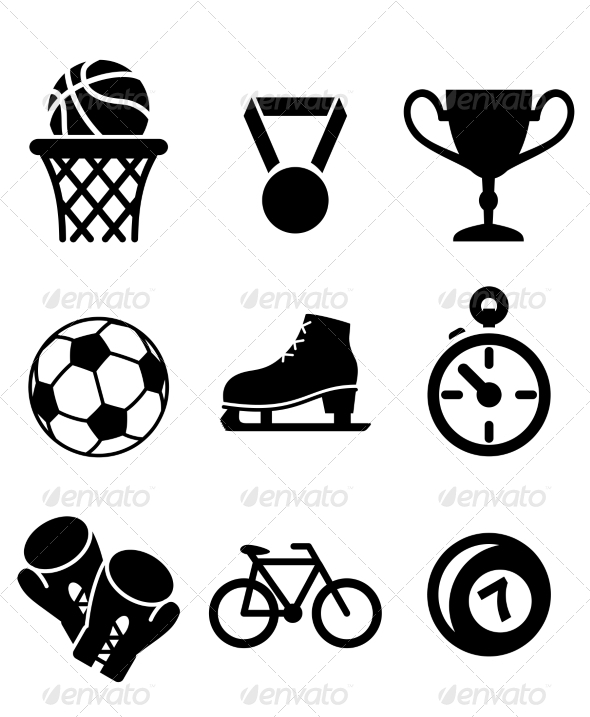Collection of Sports Icons - Sports/Activity Conceptual