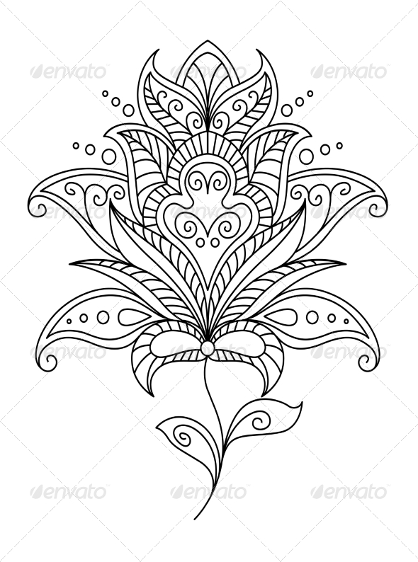 Intricate Floral Design Element - Flourishes / Swirls Decorative