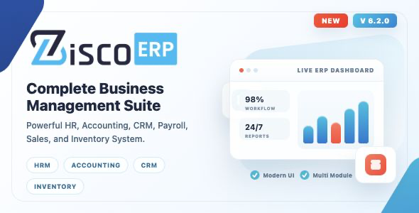 ZiscoERP - Powerful HR, Accounting, CRM System