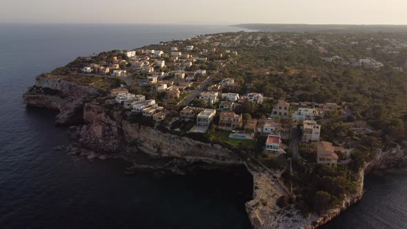 Cala Es Llombards in Santanyi in Mallorca or Majorca, Spain alt