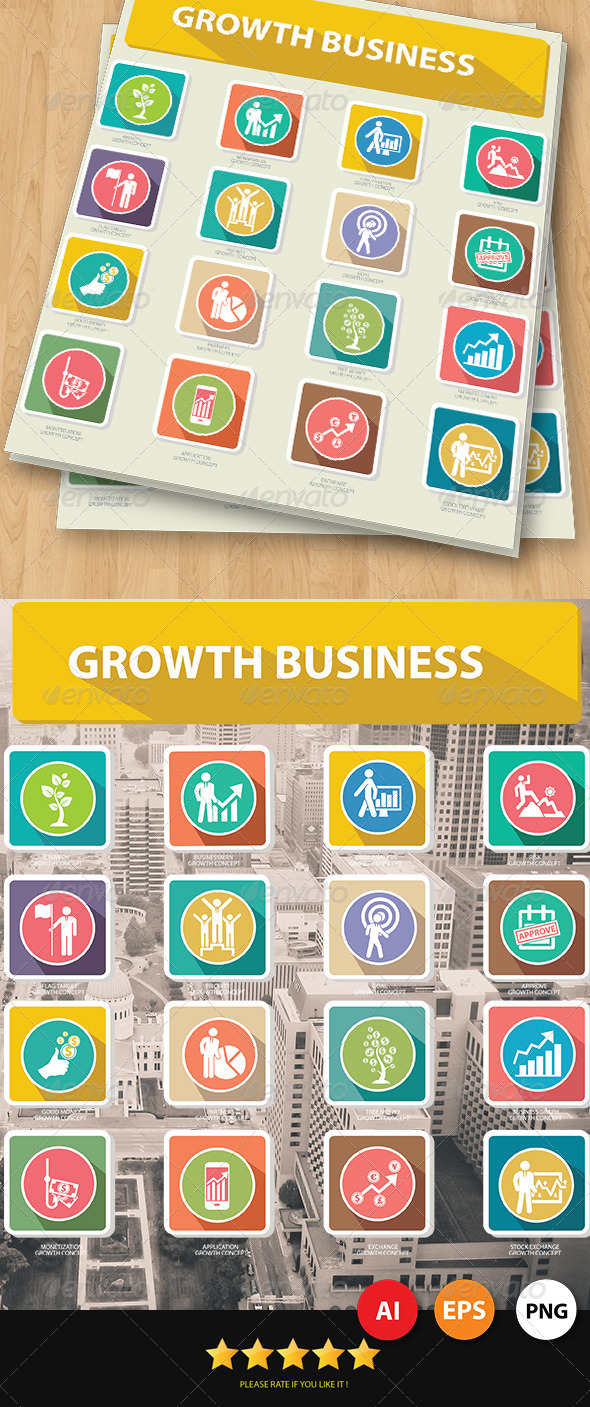 Growth Business Concept Icons - Business Icons