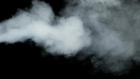 Water Vapor, Slow Motion 240Fps., Jet of Steam Under Pressure on Black Background alt