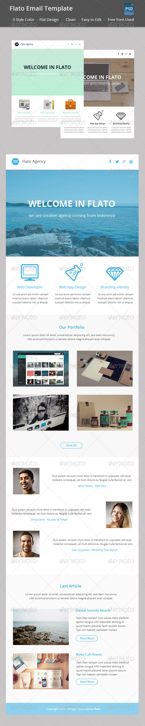 Flato - E-Newsletter Template - E-newsletters Web Elements