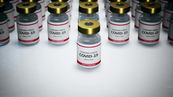 Coronavirus Covid 19 Vaccines On The White Laboratory Table 04 4K alt