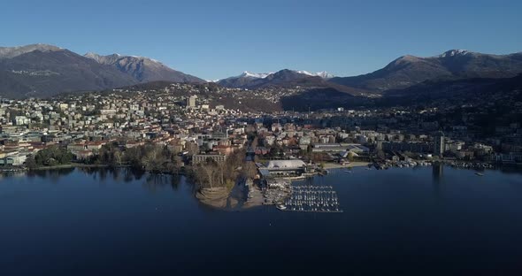 Aerial View Foce Lugano