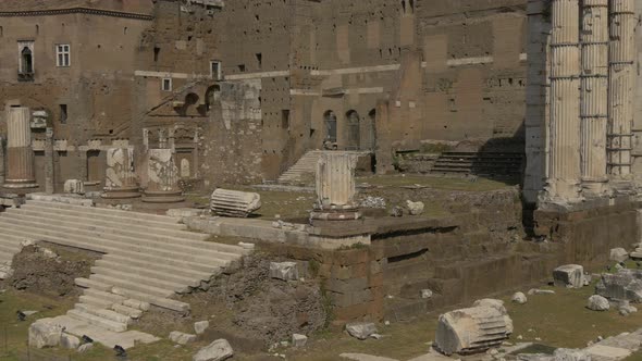 The ruins of Forum of Augustus in Rome