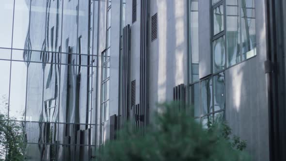 Modern Glass Office Building Exterior alt
