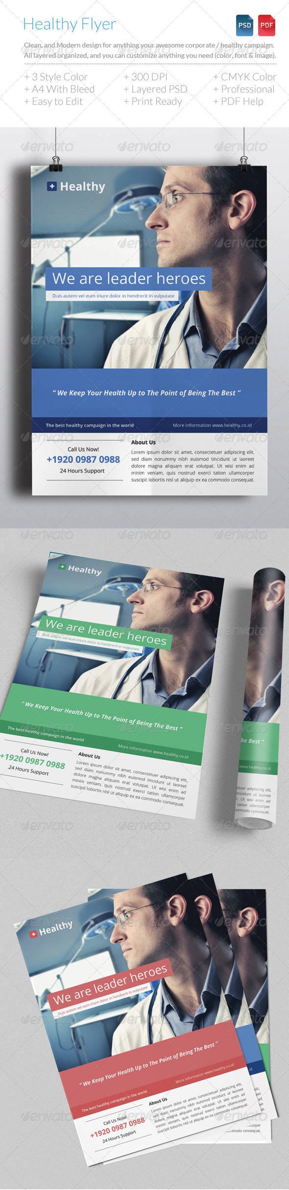 Health Business Flyer Template - Corporate Flyers