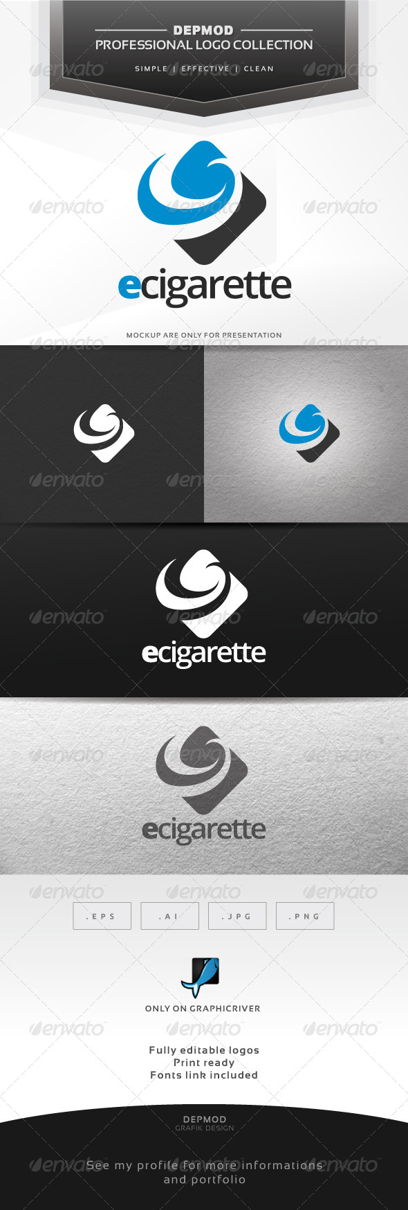 e-Cigarette Logo - Abstract Logo Templates