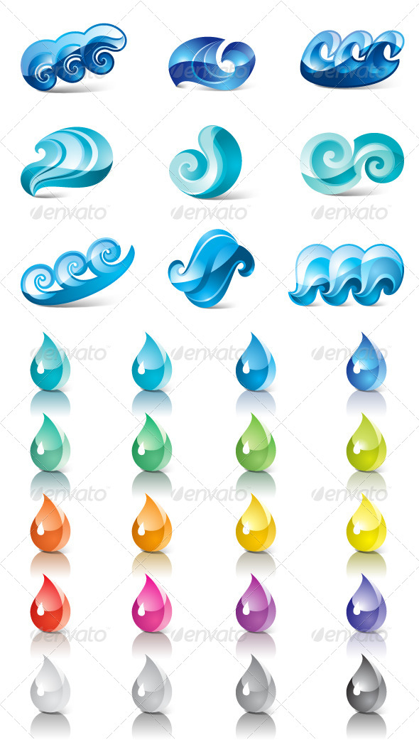 Water Symbols - Nature Conceptual