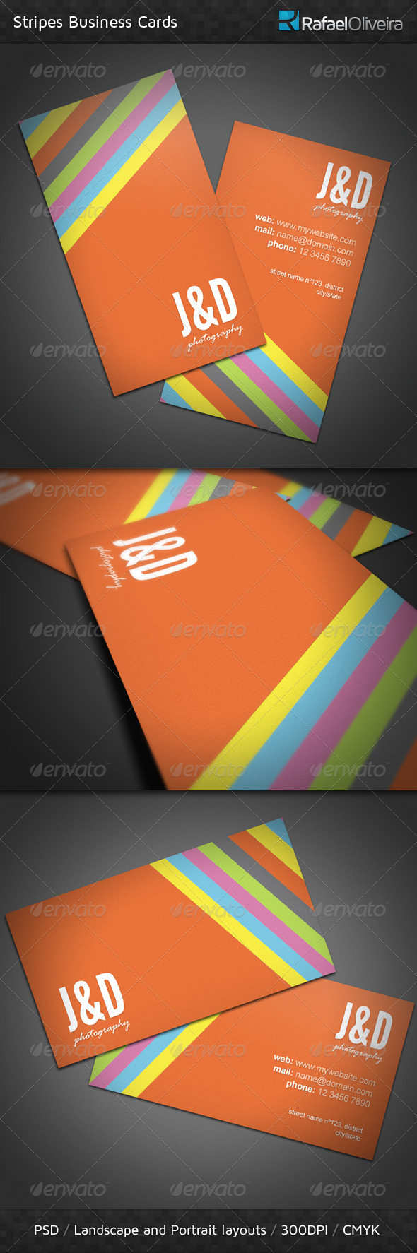 Stripes Business Card - Creative Business Cards
