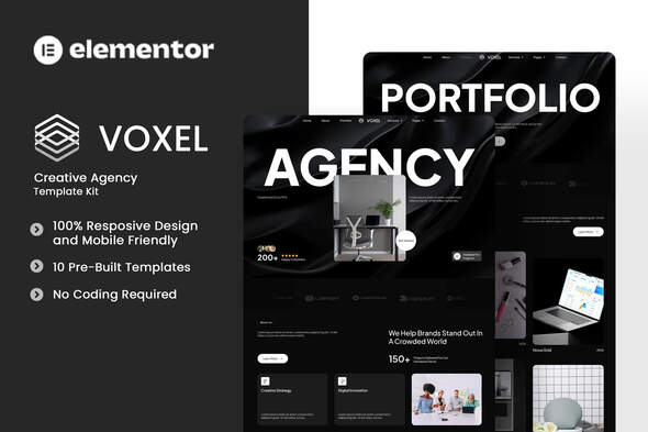 Voxel - Creative Agency Elementor Template Kit