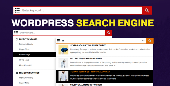 WP Search Engine - WordPress / WooCommerce / Custom Post Types