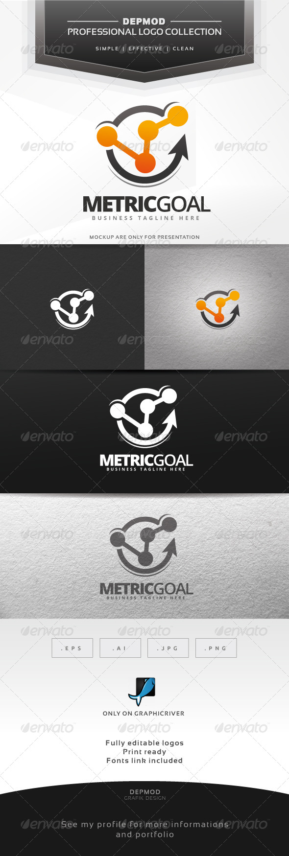 Metric Goal Logo - Symbols Logo Templates
