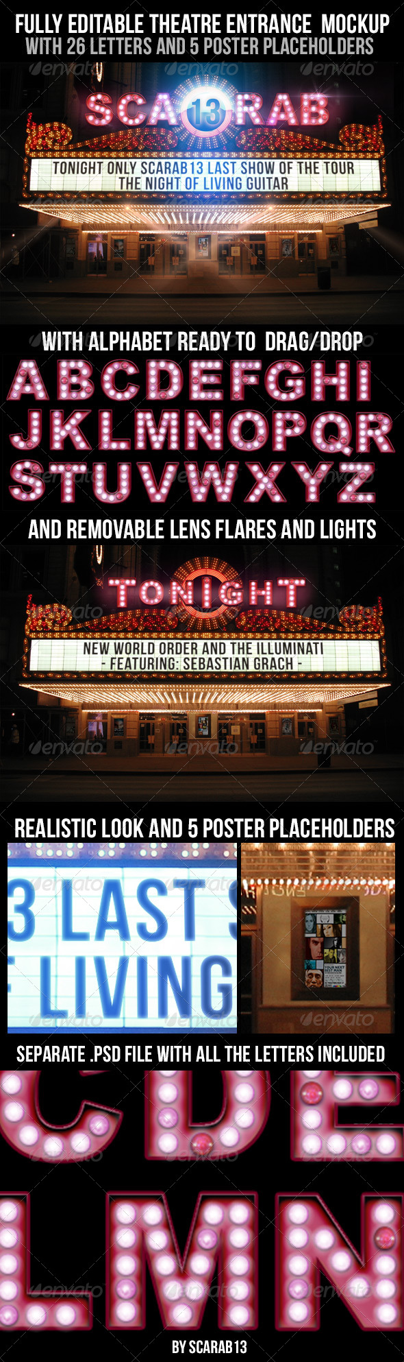 Realistic Looking Editable Theatre Mockup - Miscellaneous Graphics