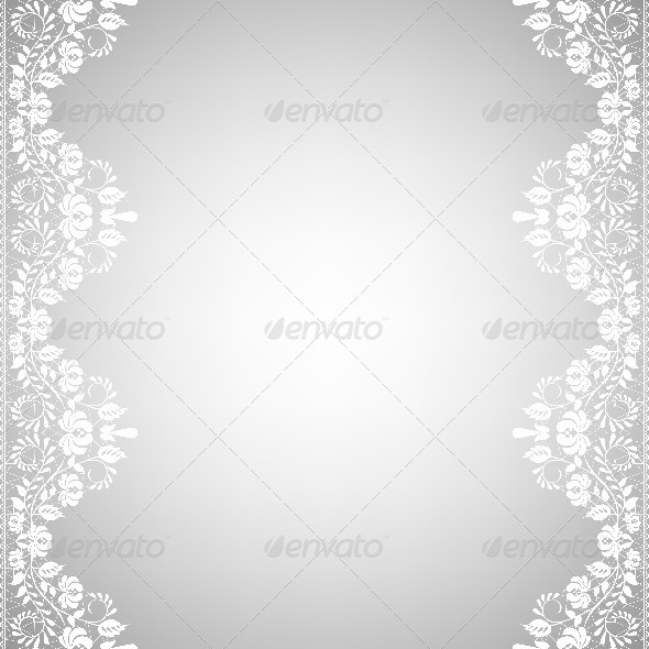 Template for Wedding Invitation or Greeting Card - Backgrounds Decorative