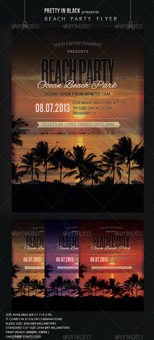 Beach Party Flyer - Clubs & Parties Events