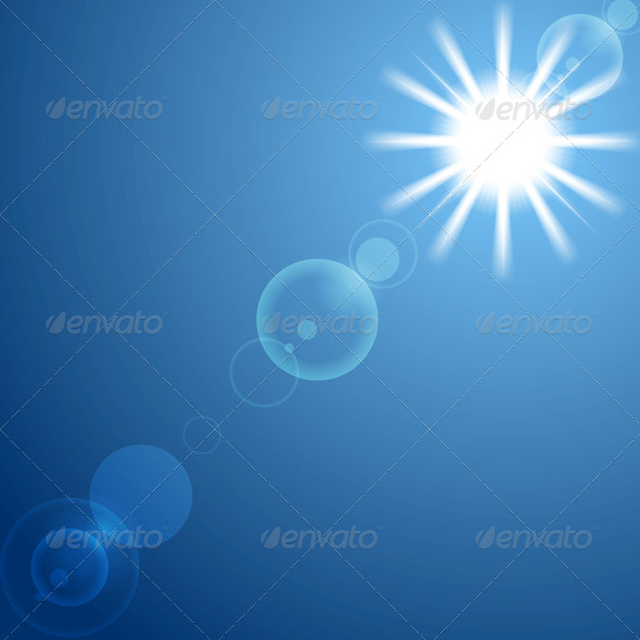 Shining Sun on Blue Sky - Nature Conceptual