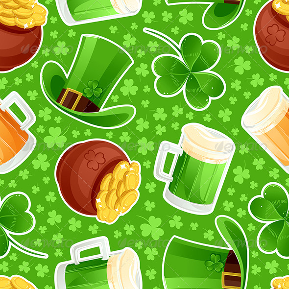 Seamless Green Background St. Patrick's Day - Miscellaneous Seasons/Holidays