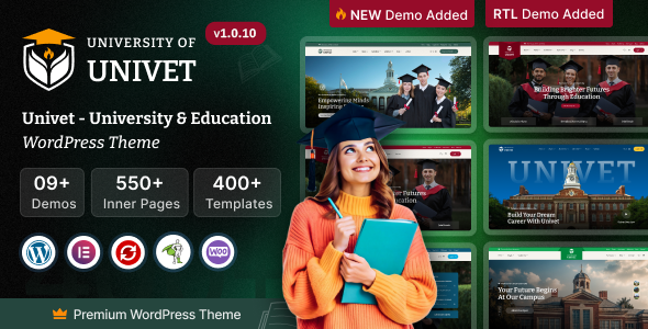 Univet – University Education WordPress Theme