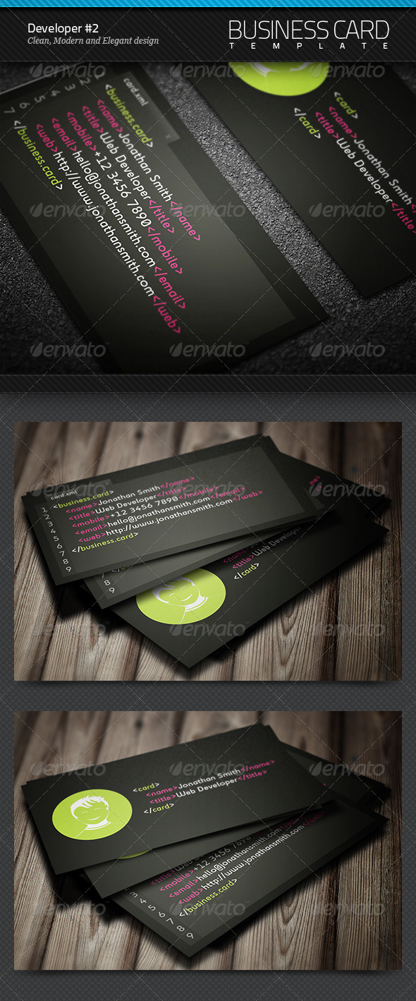 Developer Business Card #2 - Creative Business Cards