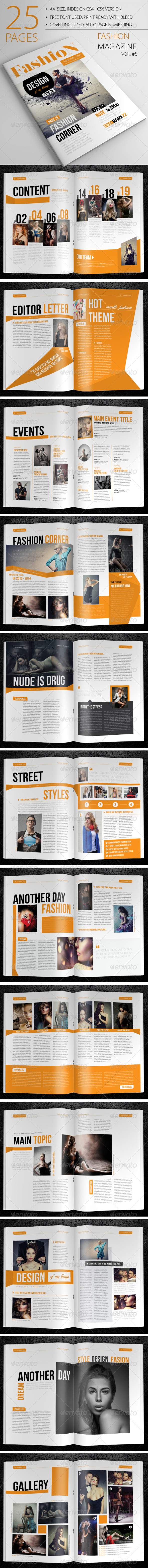 25 Pages Fashion Magazine Vol5 - Magazines Print Templates