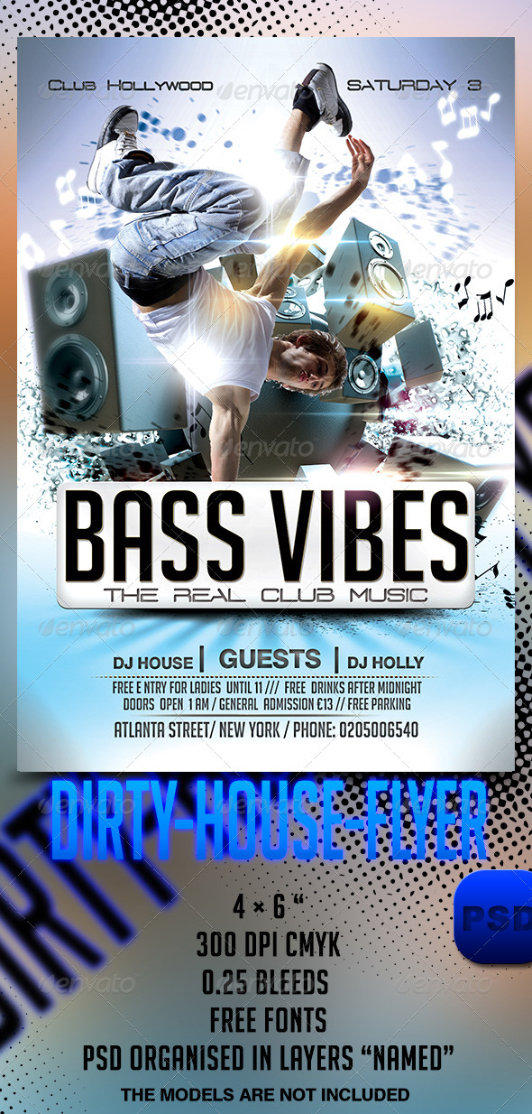Dirty House Flyer Template - Events Flyers