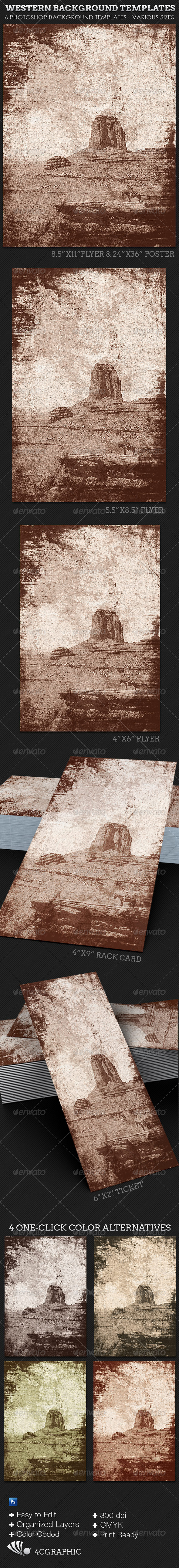 Western Background Template - Miscellaneous Photo Templates