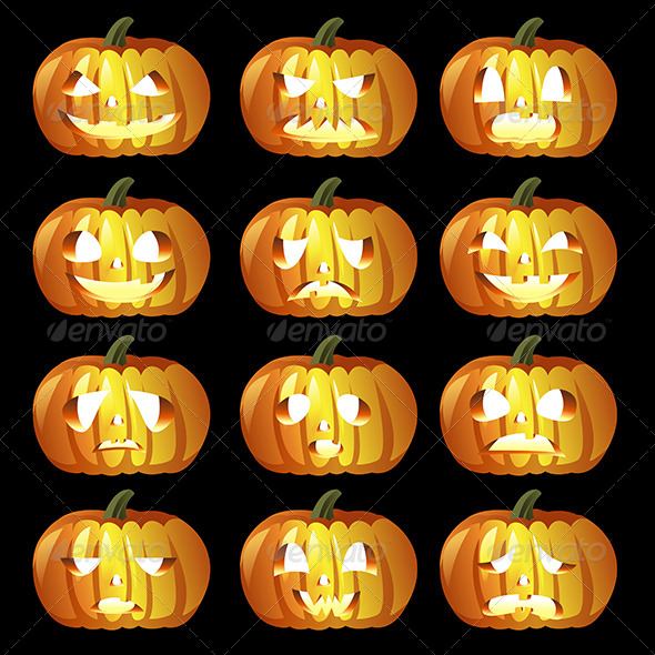 Halloween Pumpkin Icons - Halloween Seasons/Holidays