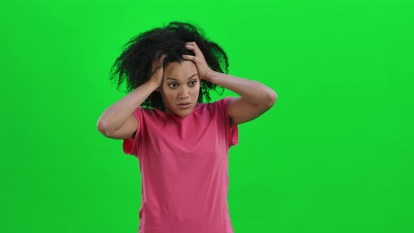 Portrait of Young Female African American Angry and Very Upset alt